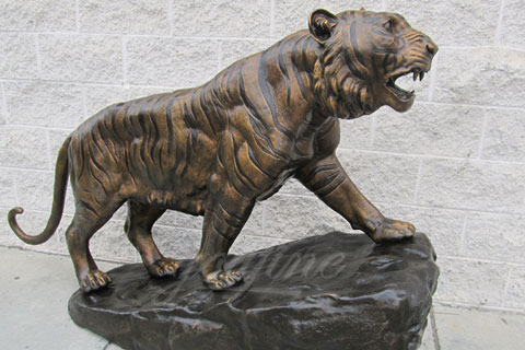 Garden decoration bronze animal craft metal tiger statue