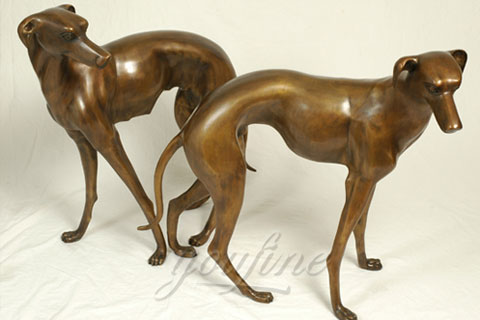 Life size dog statue antique bronze animal sculpture for sale