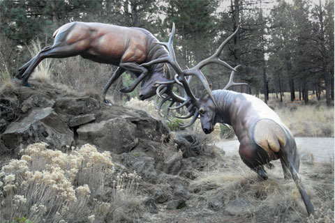 Wholesales Wild Famous elk sculpture animal statues for sale