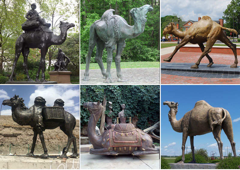 bronze camel sculpture