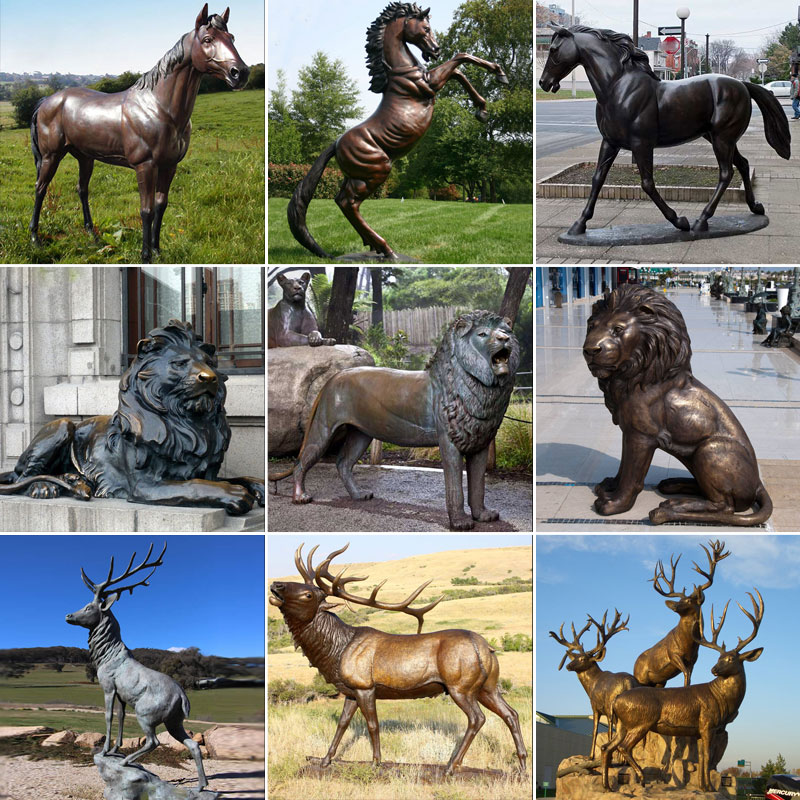 bronze animal statues