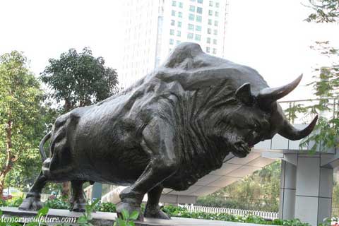 Art Garden Decor Bronze Casting Bull Statues for sale