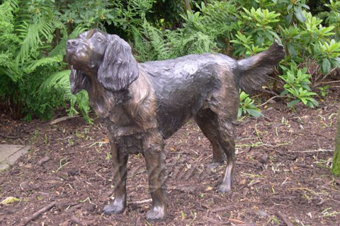 Custom bronze dog sculpture metal  yard art sculpture for sale