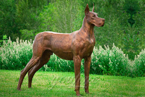 Full size dog statues bronze animal sculptures for sale