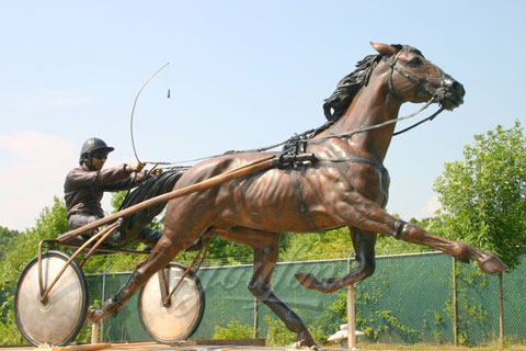 Full size Outdoor Bronze Riding Horse Sculpture for sale