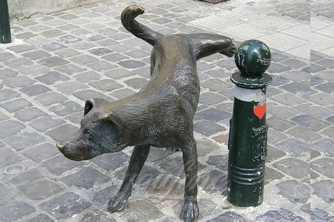 Full size metal bronze animal sculpture dog statues for sale