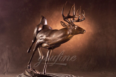 Indoor animal sculpture life size deer statues for sale