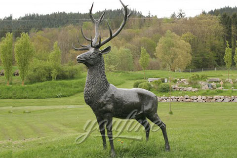 Full Size Outdoor Bronze Garden Deer Statues For Full Size Outdoor Bronze Garden Deer