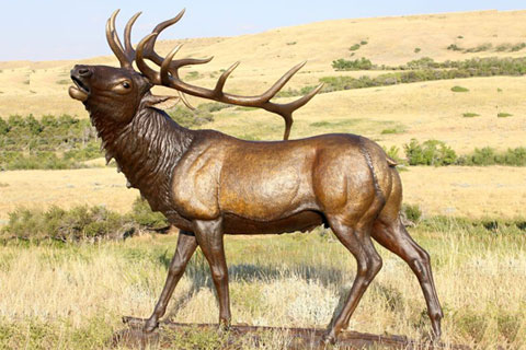 Full size Garden decorative bronze elk sculptures for sale
