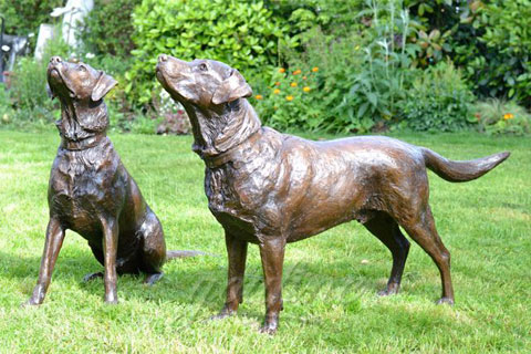 Full size modern dog sculpture bronze animal sculptures for sale