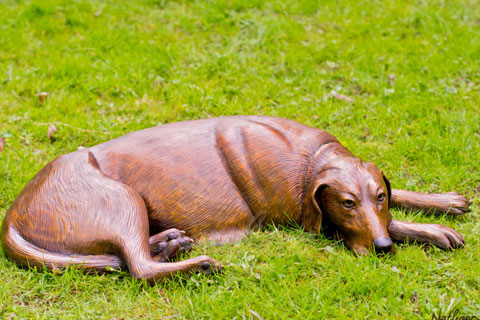 Metal dog yard art bronze animal sculptures for sale