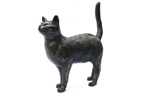 New design indoor bronze statues cat for sale