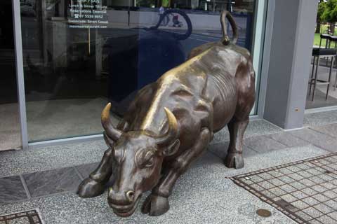 Outdoor Garden Decorative Bronze Sculptures of Bull For Sale