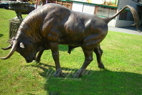 Outdoor decorative metal art bronze bull statue for yard decor
