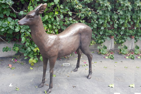 Outdoor Life size metal bronze animal deer statues on sale