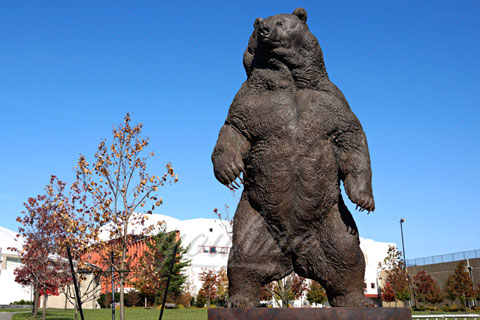 Large Park Decorative Bronze Animal Bear Statue for sale
