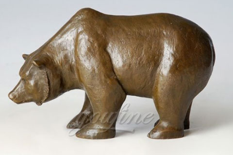 life size large bronze animal bear sculptures for zoo decoration