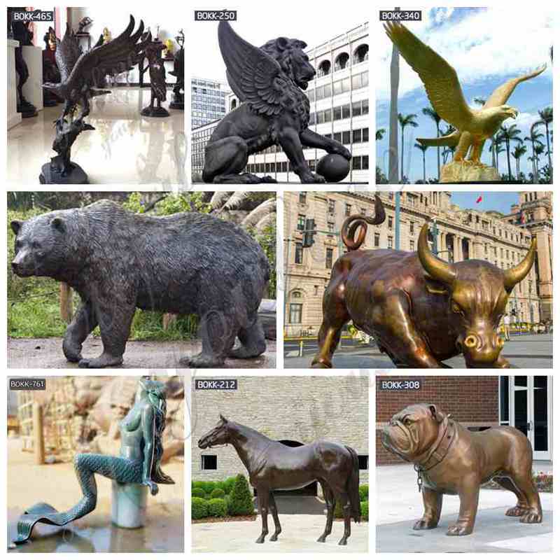 Bronze Eagle Garden Sculptures