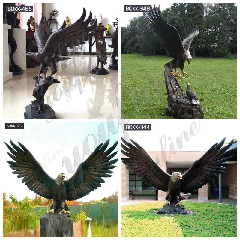 Bronze Eagle Sculpture