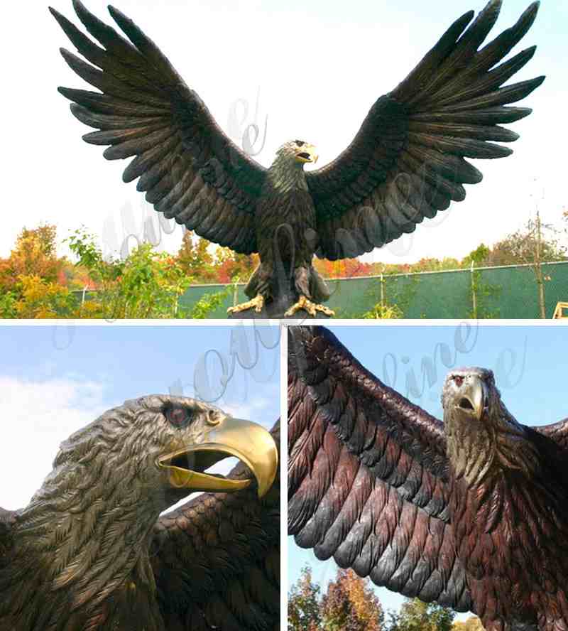 Bronze Eagle Sculpture