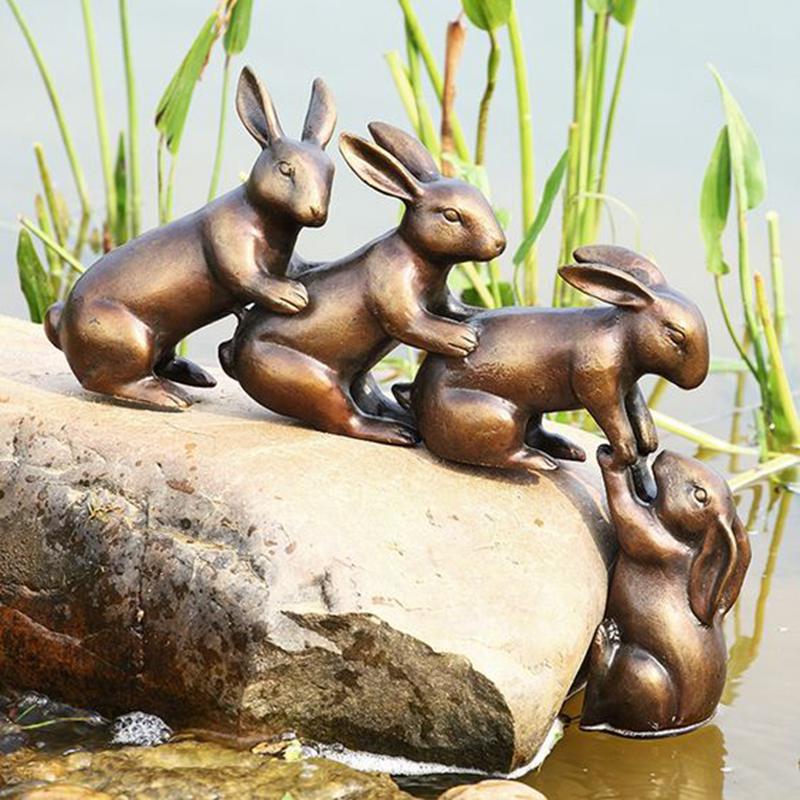 bronze rabbit-YouFine Sculpture