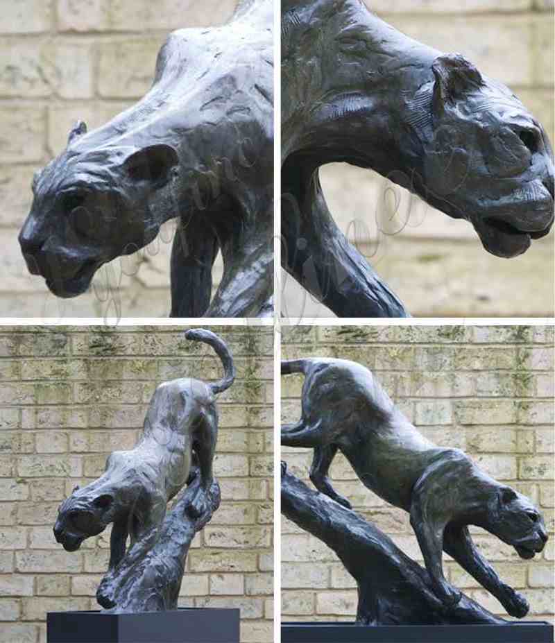 Bronze Panther Sculpture