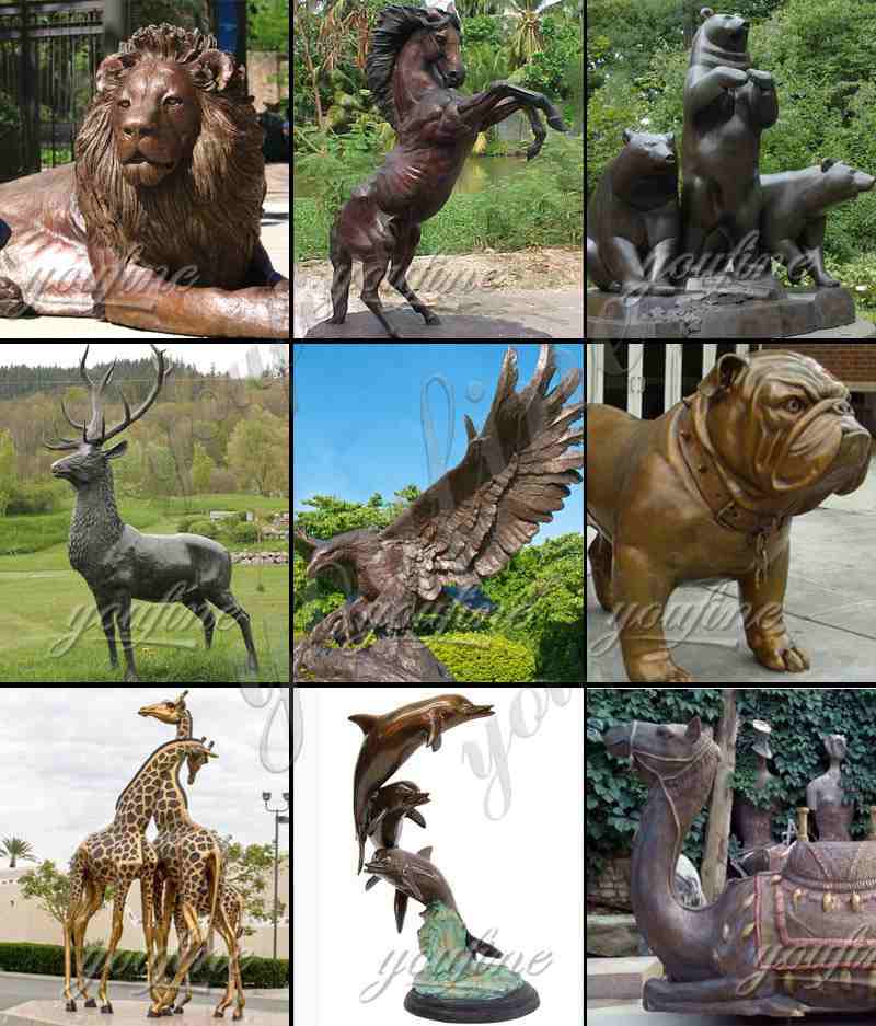 Casting Bronze Grizzly Bear Statue for Garden