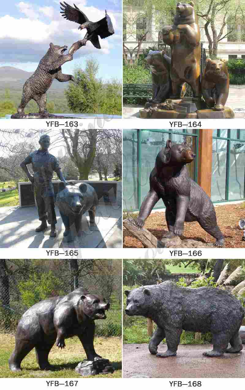 Casting Bronze Grizzly Bear Statue