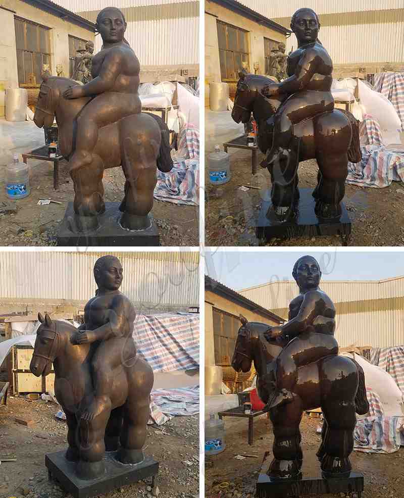 Outdoor Bronze Fat Horse Sculpture