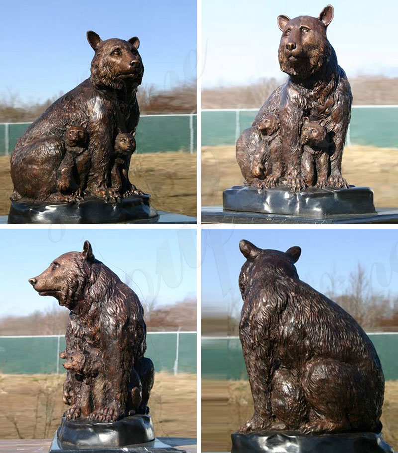 Bronze Grizzly Bear Statue