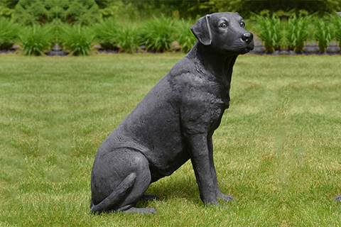 Bronze Dog Sculpture – Perfect Garden Ornament