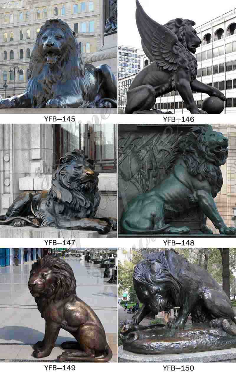 Bronze Lion Statues