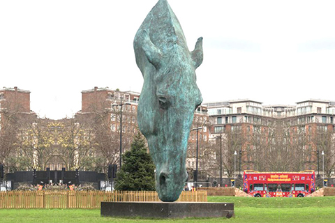 Hot Selling Garden Decor Bronze Large Horse Head Statue for Sale BOKK-708
