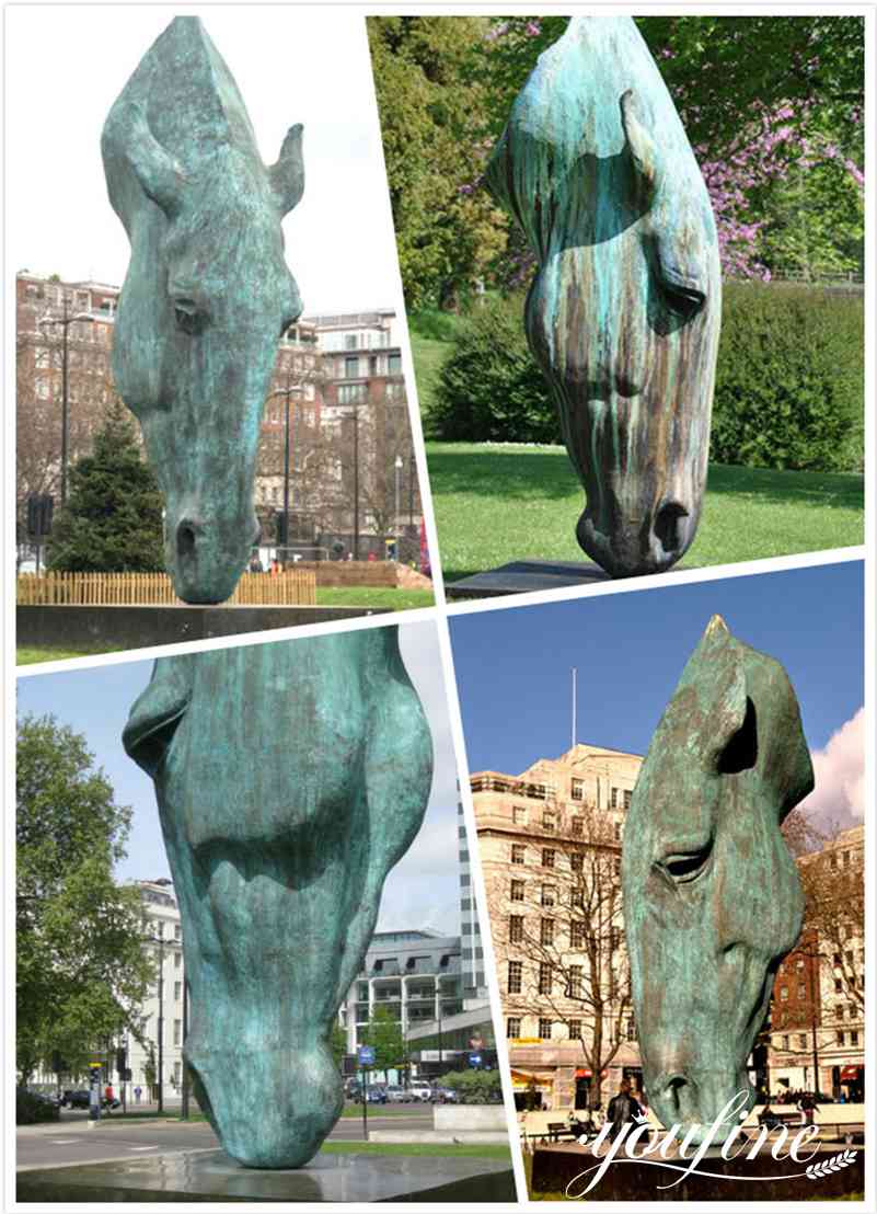 Garden Decor Bronze Large Horse Head Statue for Sale