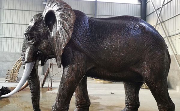 Antique Large Bronze Elephant Statues Zoo Garden Decor for Sale