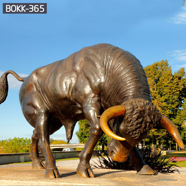 Outdoor Large Bronze Bull Statue for Sale BOKK-365