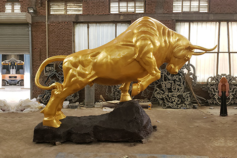 Charming Large Bronze Bull Statue Zoo Decoration Factory Supply BOKK-949