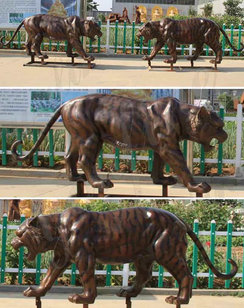large bronze big tiger statue