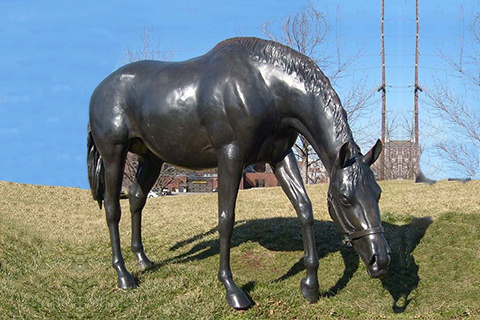 Garden Life Size Bronze Grazing Horse Statue for Sale BOKK-242