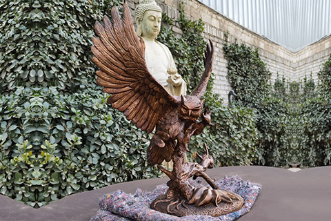 Life Size Antique Brass Eagle Statue Home Decor for Sale BOKK-989