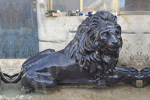 Life Size Outdoor Bronze Garden Lion Statues for Sale BOKK-864