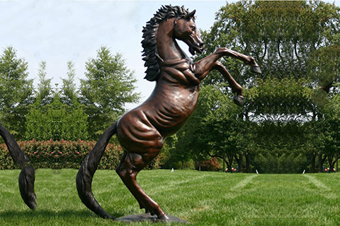 Hot Sale Life Size Bronze Jumping Horse Statue Outdoor Racecourse BOKK-236