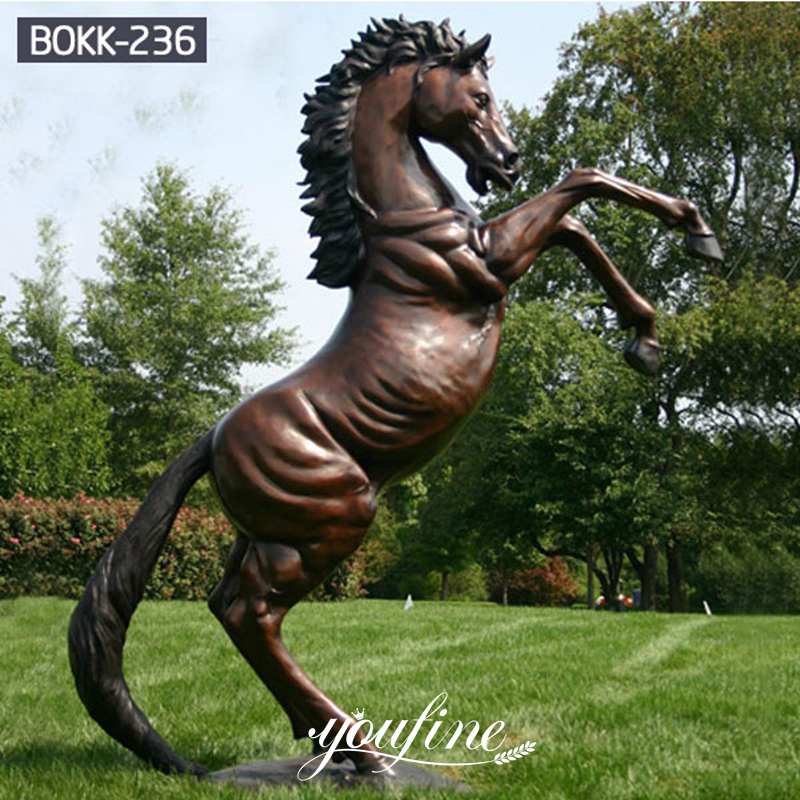 Hot Sale Life Size Bronze Jumping Horse Statue Outdoor Racecourse