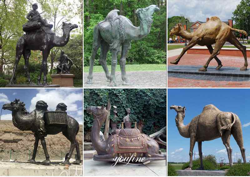 Large Bronze Camel Statue Zoo Decoration