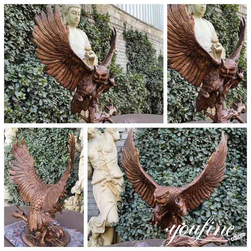 antique brass eagle statue