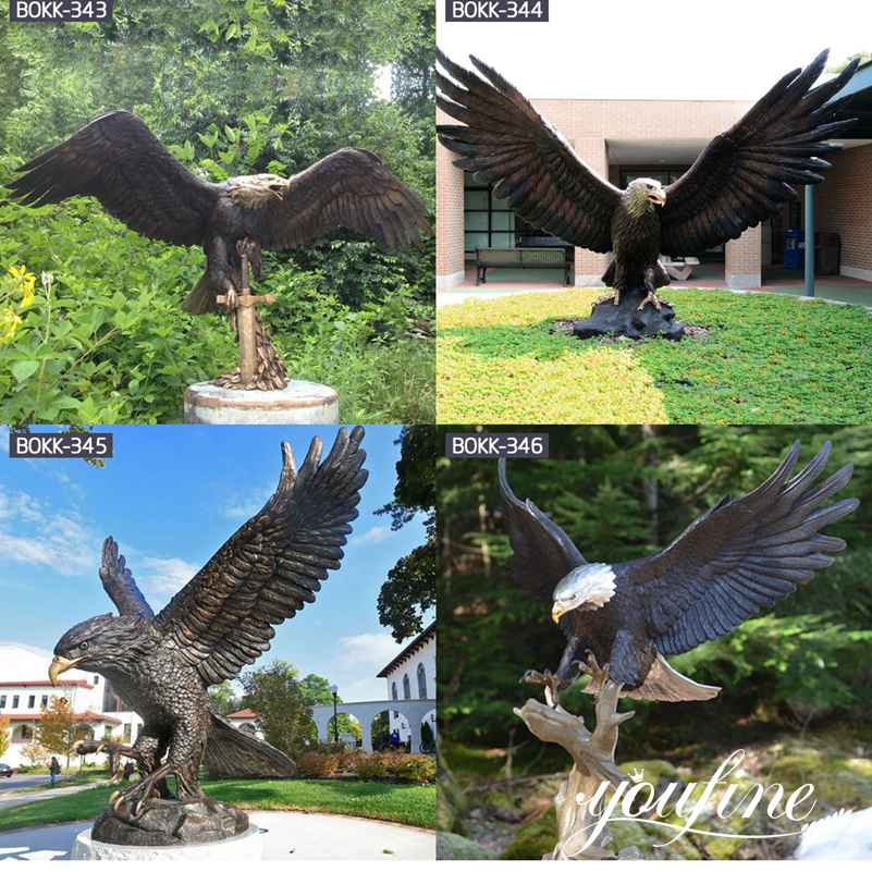 large bronze eagle statue,