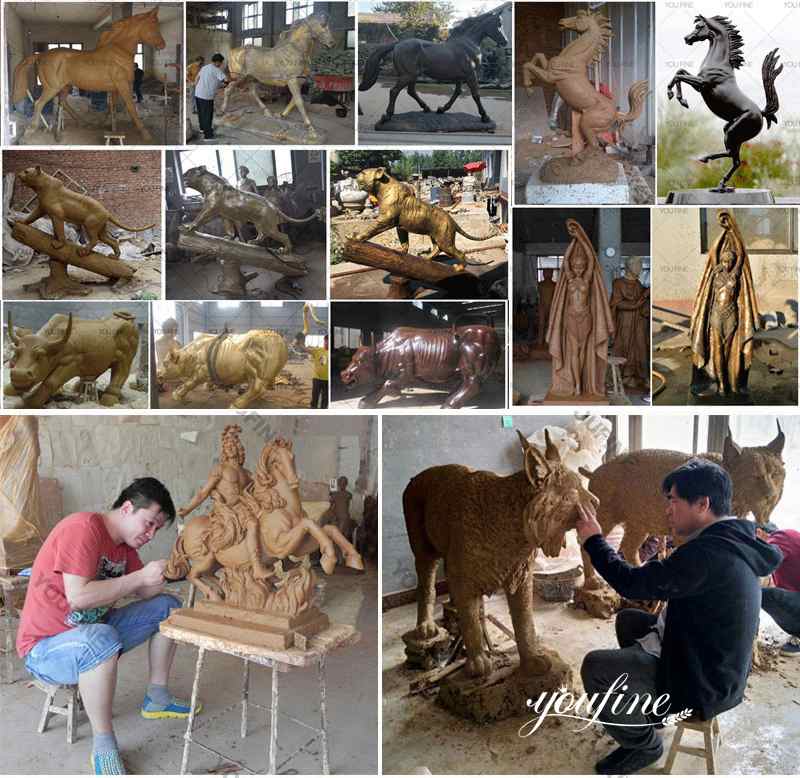 wildlife bronze sculptures