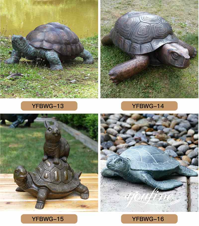 Bronze Tortoise Statue Zoo Ornament for Sale