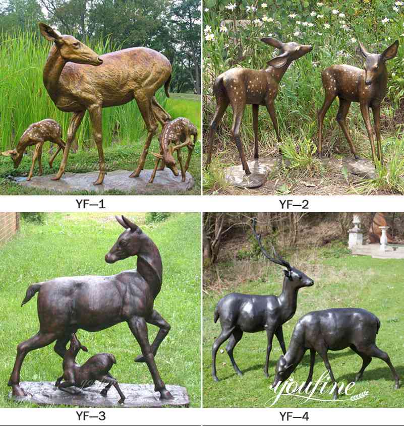 Doe and Fawn Statue