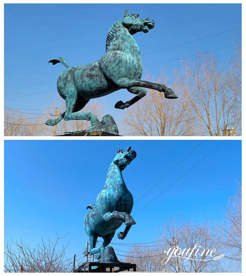 Bronze Running Horse Statue Garden Decor for Sale
